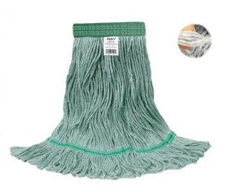20 oz Green Loop Mop with Green Narrow Band